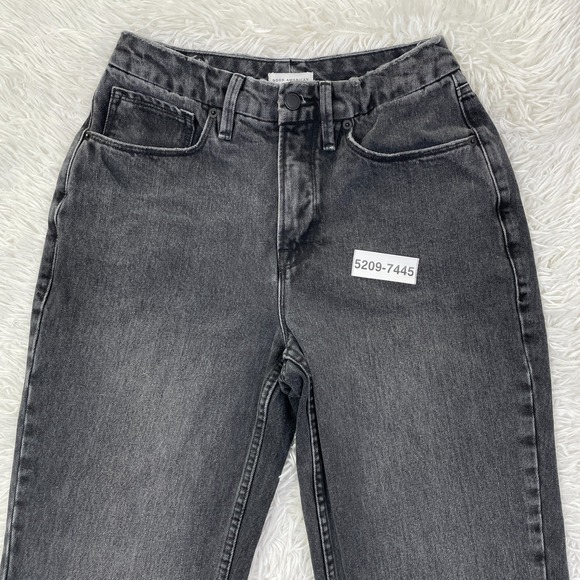 Good American Pants Womens 4/27 Black 90s Duster Straight Leg Jeans Denim Casual - Picture 15 of 15